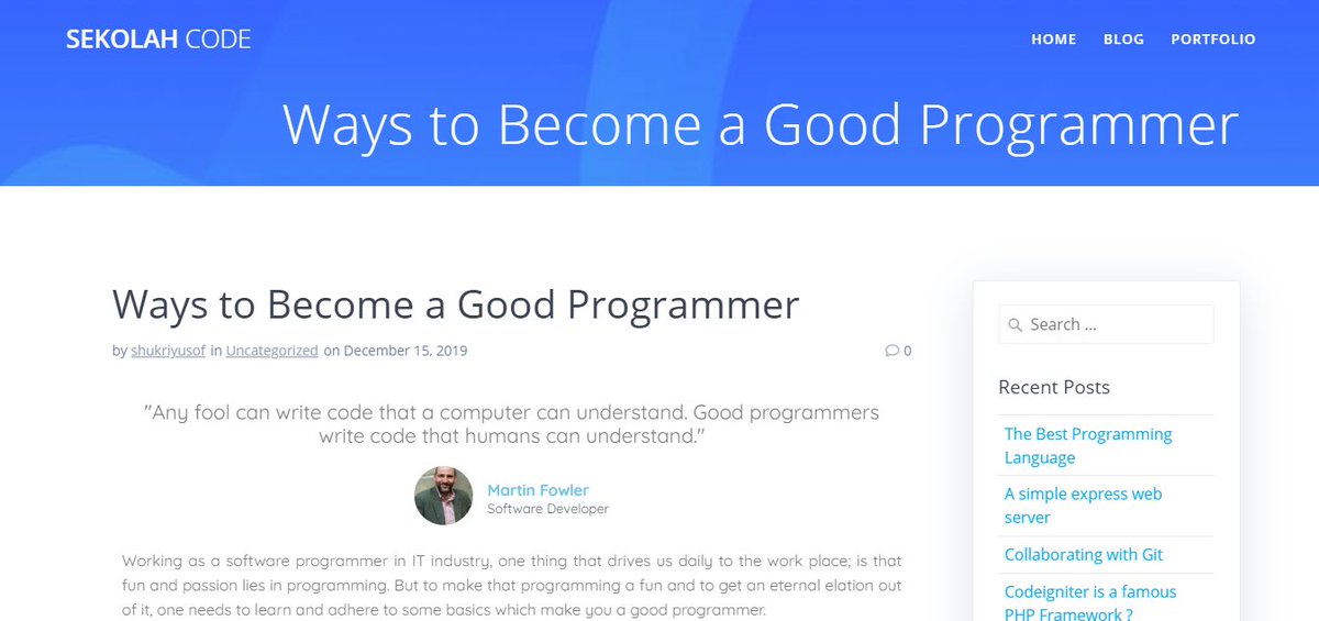 sekolahcode's tweet image. so basically guys we will post a new blog for today at 8pm. on that blog we will discussed ways to become a good programmer. here a sneak peek .
#sekolahcode #sneakpeek #goodprogrammer