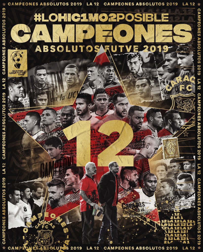 Caracas_FC's tweet photo. ¡¡SOMOS CAMPEONES!! ¡¡LA 12🌟 ESTÁ AQUÍ!!
⠀
#LoHic1mo2Posible https://t.co/XDwstZM9n9