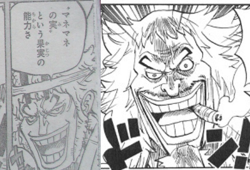 Wktk 今週のワンピでマネマネの前能力者が出たけどそのマネマネの履歴に若い頃の金獅子のシキっぽいのがいる これこのばあさんロックス海賊団のクルーじゃね ワンピース Wj3