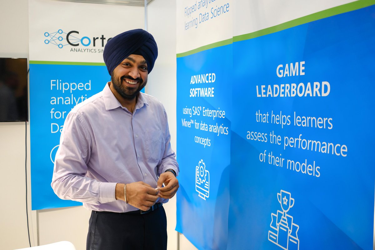 Come meet Mandeep Singh Rehal at our booth at #icis2019 today in Munich to learn about our new simulation game #cortex, a flipped analytics approach to learn analytics with #SAS. And watch our new video lnkd.in/e9fs-pw