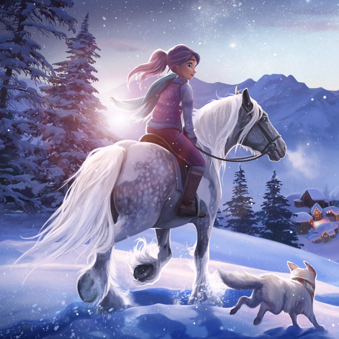 StarStable's tweet photo. Loved seeing it as a loading screen? ☃️ This artwork can now be downloaded from the calendar over at https://t.co/KLwH9mToyJ! #RideIntoWinter 🌟 https://t.co/tZ6Pw6B4Lo