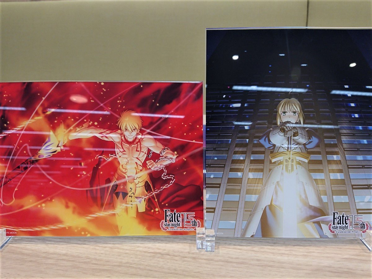 Fate Stay Night 15th Celebration Project Type Moon展 グッズ紹介 今回は アクリルボード 全10種のうち Fate Hollow Ataraxia 6種の実物をご紹介 あの名シーンから登場です ぜひ会場でゲットしてください グッズページはこちらから