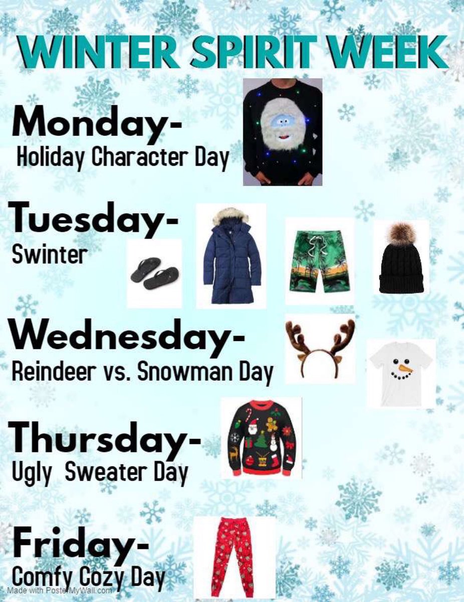 ARE YOU READY FOR WINTER SPIRIT WEEK?!? SHOW US YOUR FAVORITE HOLIDAY CHARACTER TOMORROW!! 💙🐾