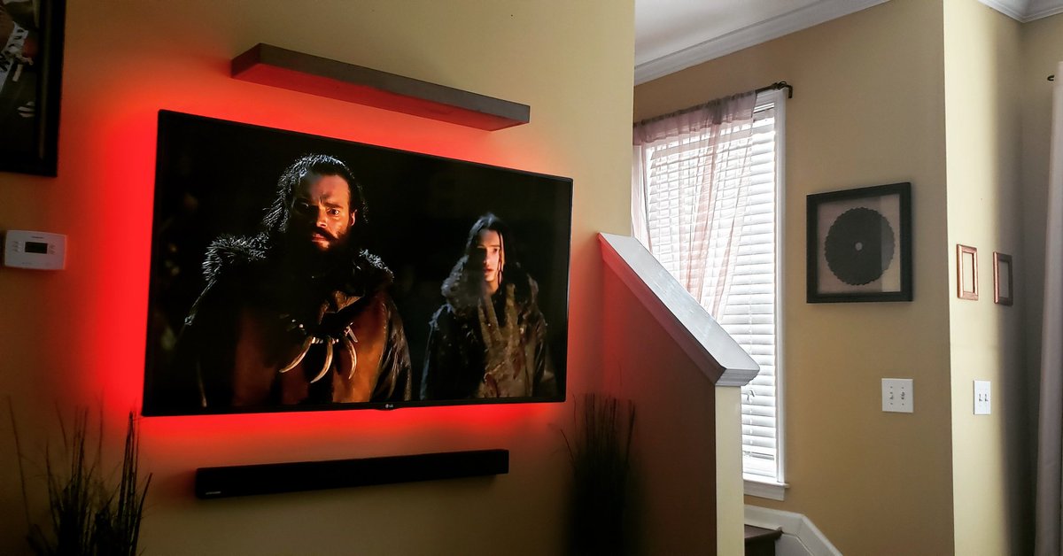 CIDesignAV's tweet photo. #🛠 "alexa turn tv lights on". Ask how. Call CI Design techs today!

#cidesign #tvmountingatlanta #tvmounting #tvlights #floatingshelf #tv #callcidesign 
https://t.co/ZY9PdCvmYT https://t.co/taUOtDEbV7