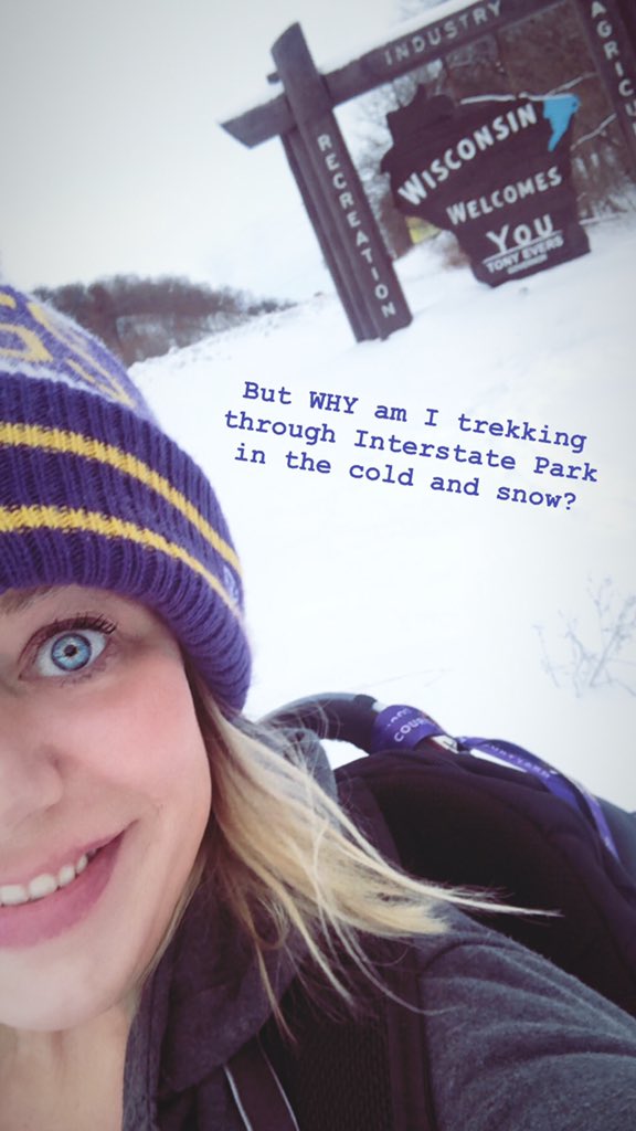 KellyKix's tweet photo. Birthday Weekend adventures brought me to one of my favorite places on earth... #InterstatePark β’ As much time as Iβve spent in the park over the years, never have I ever hiked the terrain in the snow and cold. So glad I did it. https://t.co/g4JZsksFmz