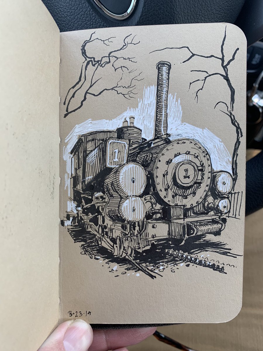 Two trains from the Colorado Railroad Museum, Golden: a Galloping Goose mail train and an engine from the Pike's Peak cog railway.