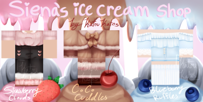 Code Siena On Twitter Buy My New Winter Ice Cream Outfit Line Designed By Katoukatos Strawberry Clouds Shirt Https T Co Y2phl2etz4 Pants Https T Co Mni7q1k2va Blueberry Ruffles Shirts Https T Co Mtdfg3vlxy Pants Https T Co Dyiry8rnhb - roblox ice cream shirt