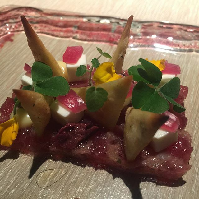 Second course @biancrestaurant - tuna/kalamata/feta/red onion - nice tuna tartare with paired well with the feta and olives and some texture by the red onions #hamburg #germany #dinner #restaurant #michelinstar #michelin #vacation #tastingmenu #tuna #tar… ift.tt/2YSR3fO