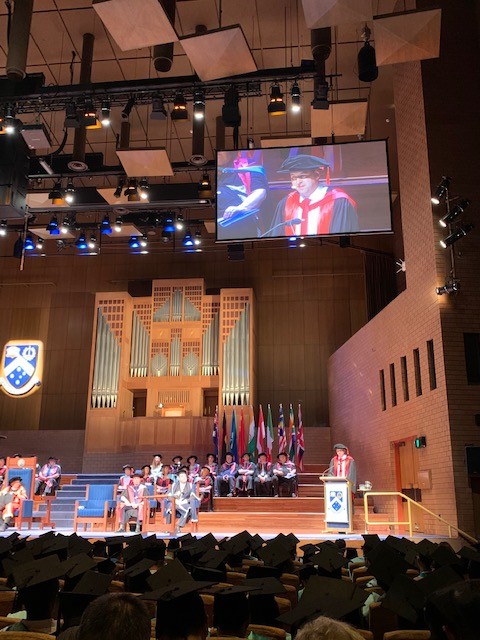 MonashInfotech's tweet photo. On Friday afternoon we welcomed our graduation speakers, alumnus Dr Michael Cameron, co-founder and CEO at 
@rome2rio and alumna Angela Ferguson, Group MD at @thoughtworks - Congratulations to the newest cohort of #MonashInfoTech #Alumni #MonashAlumni #MonashFIT https://t.co/FNeFfwjkJi