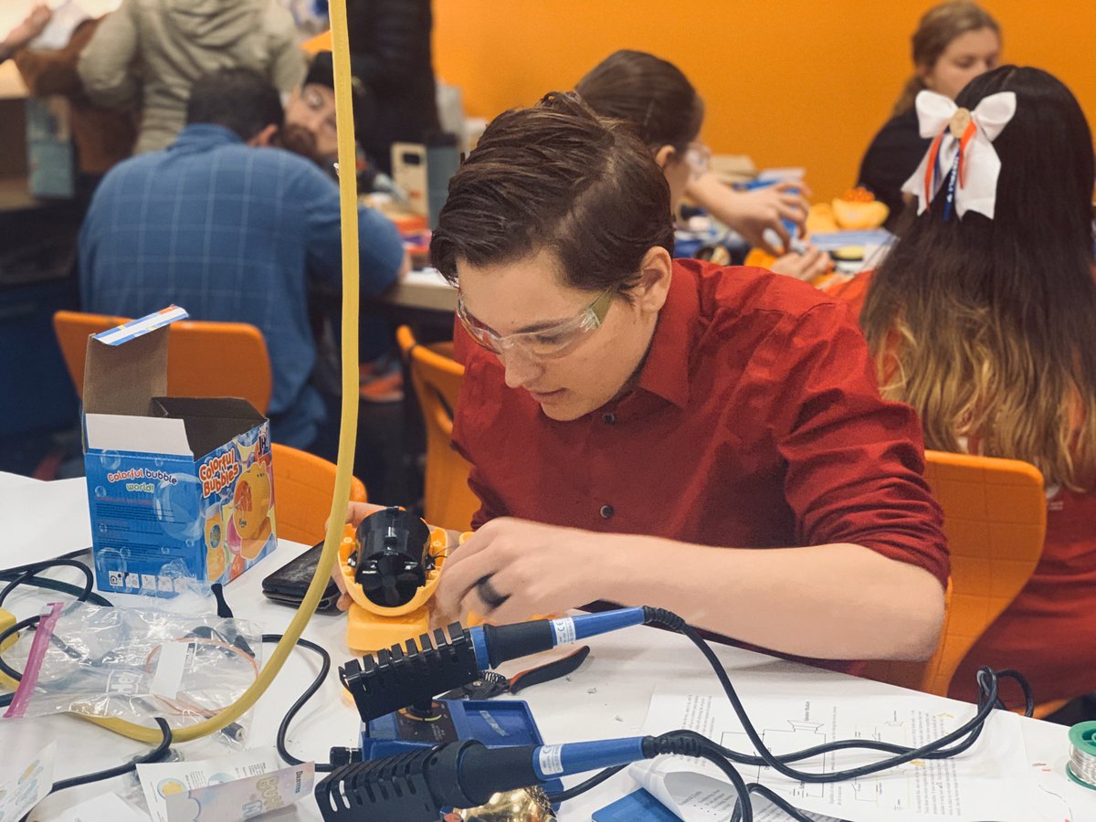 STEMJeff's tweet photo. This weekend, our first annual #CREATEaz Hack-a-Thon was a success! Volunteers helped transform children’s toys to be adaptable for ALL and they will be donated to @ACCEL_AZ students. https://t.co/keSjLUdx8u @AZScienceCenter #STEM https://t.co/hDlYbyKARY