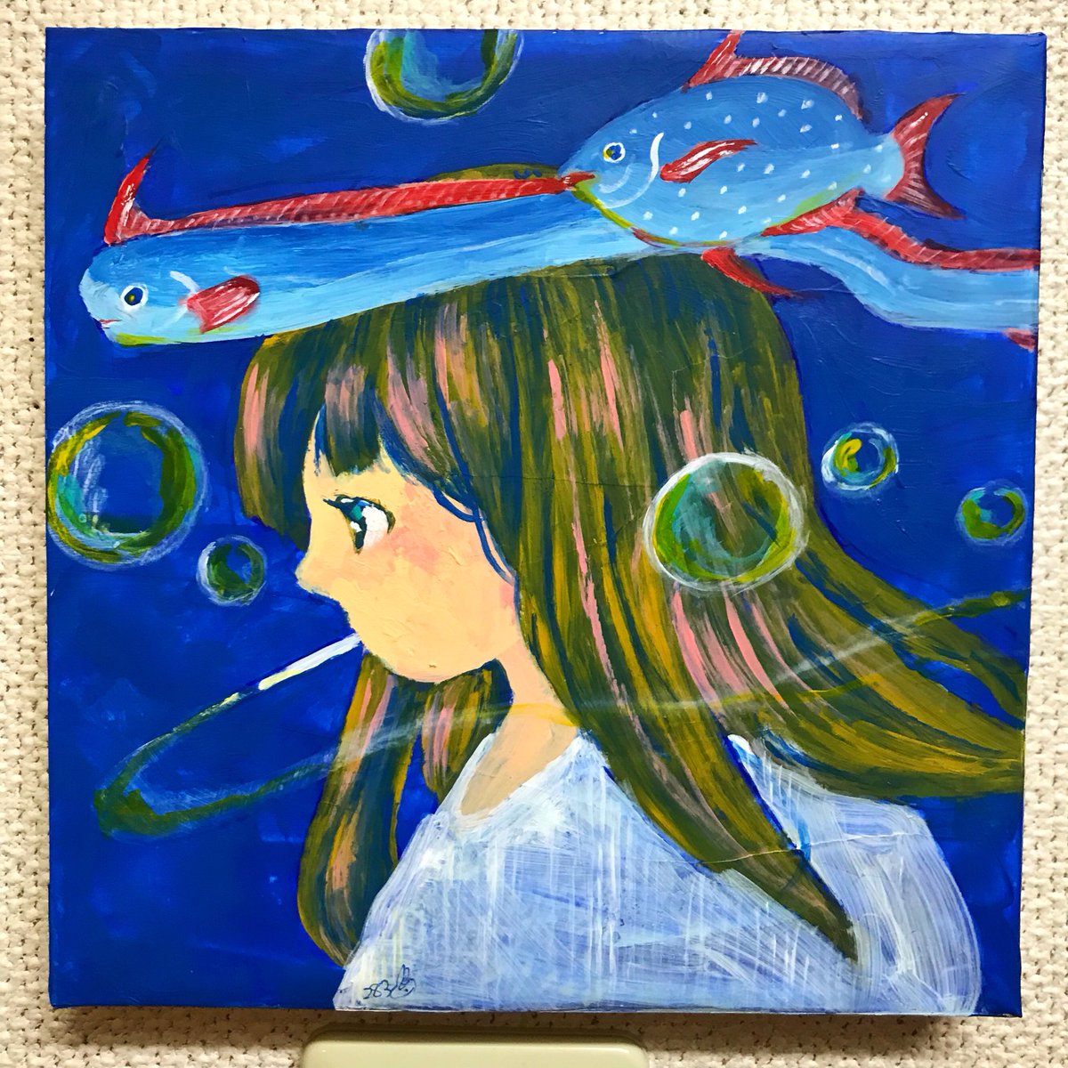 来年の展示が一つ決まったんだけど これにだす作品はウサギではなくあえて人間の絵で勝負しようと思っている 画像は過去に描いた女の子たち 
