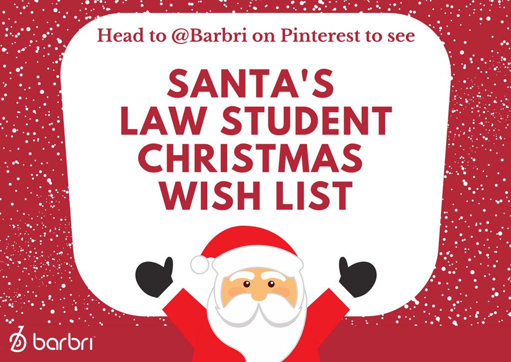 ASULawBarbri's tweet photo. "Dear Santa, I've been good all year. Most of the time. Once in a while. Nevermind, I'll buy my own stuff."

If this is you, then this is the list for you!

Or to share with those generous to give to law students. 
https://t.co/AcrqqSR9FX

#tistheseason #BARBRI https://t.co/IIzxFzGeom