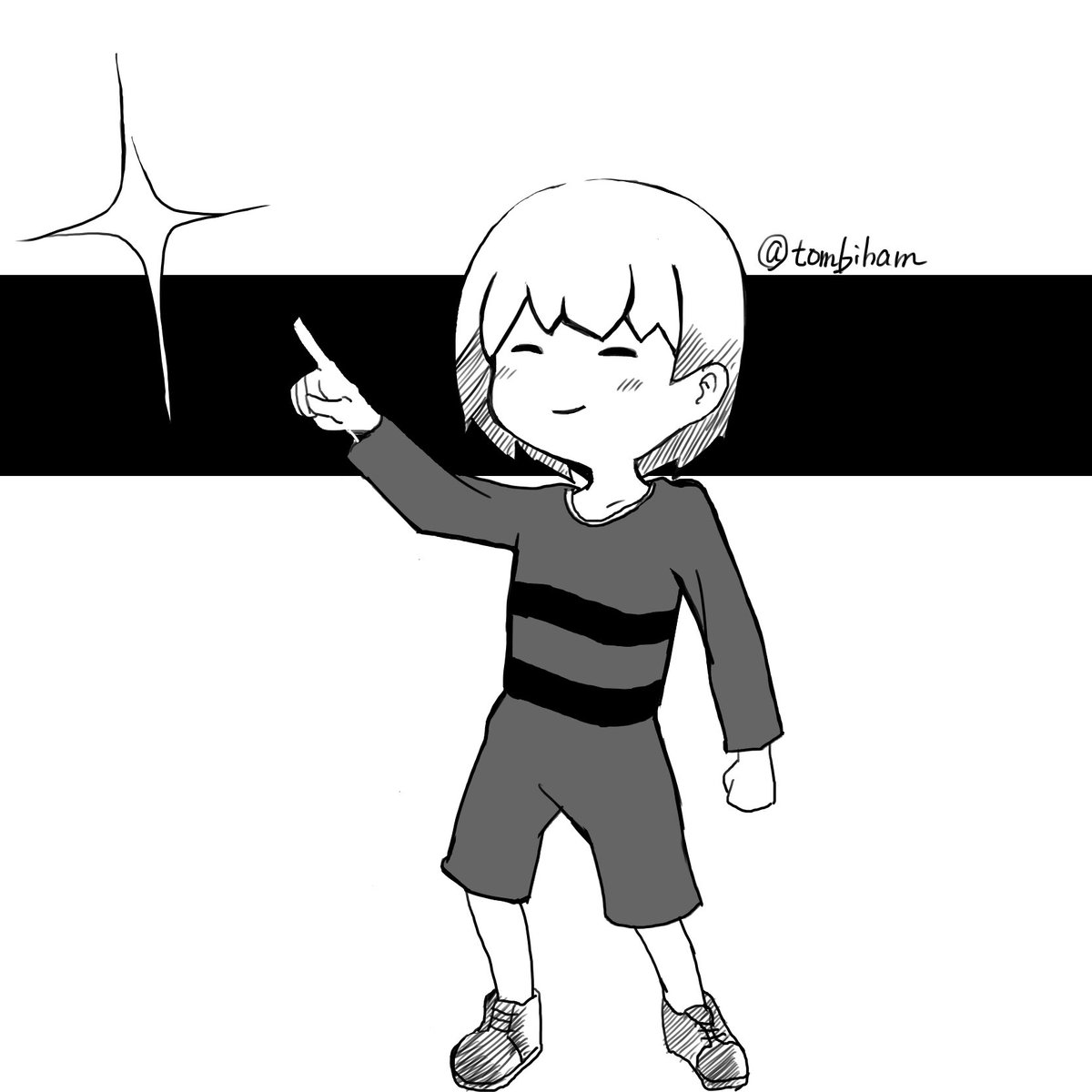 とんびハム とんびハムお絵かき Undertale こんにちは フリスクかわいく頑張ってみました