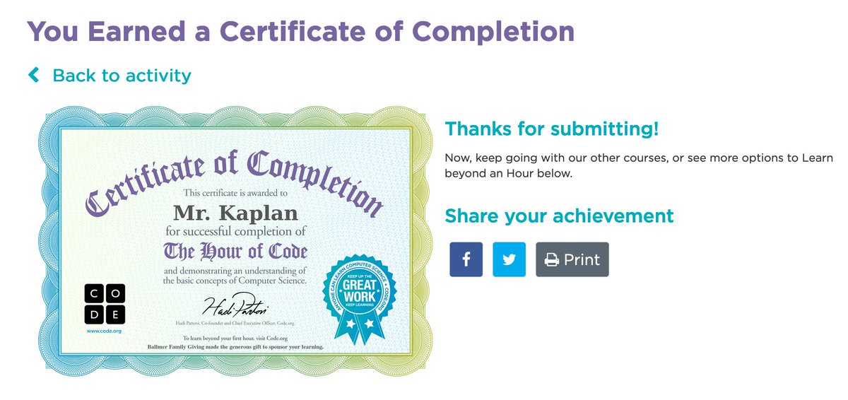 MeadMSMath's tweet image. Tech Challenge #7 complete! Simple block coding is a great way for people to create and explore! #GreatTwitterTechChallenge #HourofCode