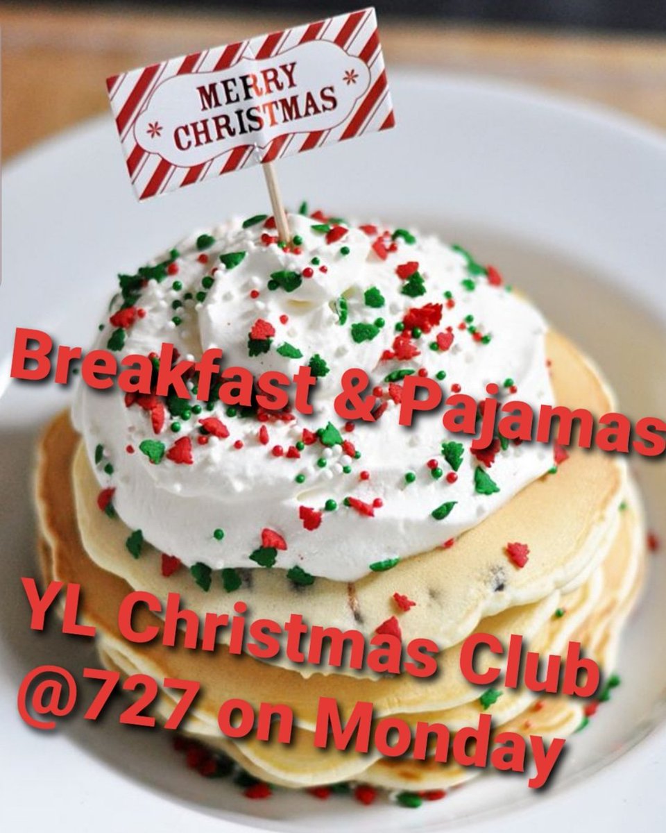 LaCenterYL's tweet photo. Join us tomorrow for YL Christmas club. We will be serving pancakes, bacon, sausage, and hashbrowns. Bring your friends. https://t.co/VrDNHy001G
