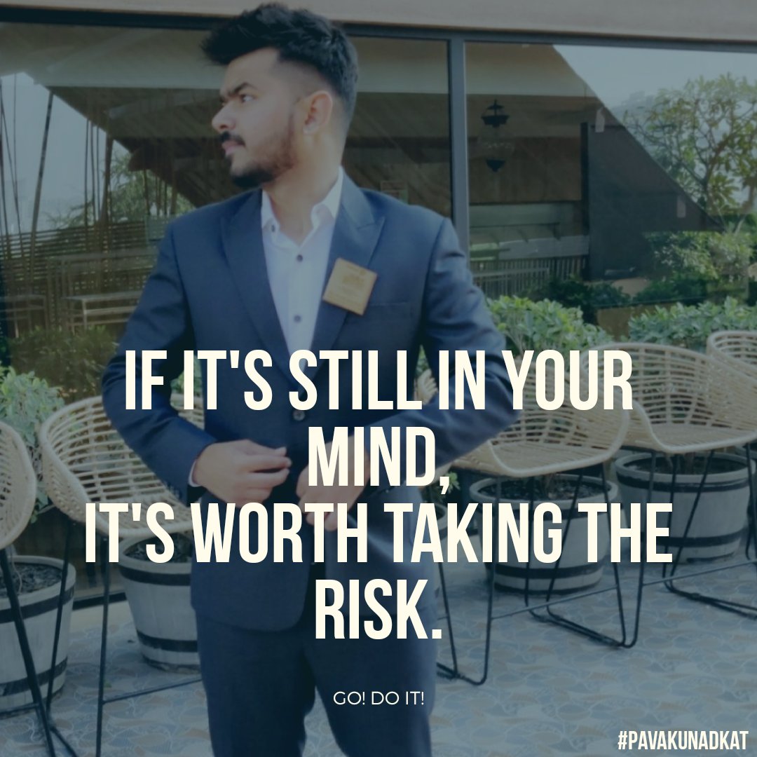 pavakunadkat's tweet image. Accomplish that one thing which you always wanted to do but you haven&apos;t done it because of xyzi reasons! If it&apos;s still in your mind , it&apos;s worth taking the risk! 2019 is about to end !Try to accomplish! I am sure your 2020 will not start with a regret! 
#Pavak #PavakUnadkat