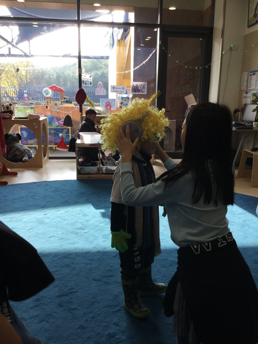 Our first G5 buddy visit was a success! We have already created a caring and collaborative community. After a great play session, G5 yellow came up with the idea of a winter clothes fashion show which was absolutely brilliant!#Prenursery #playbased #WISSshanghai #EYtwittertagteam