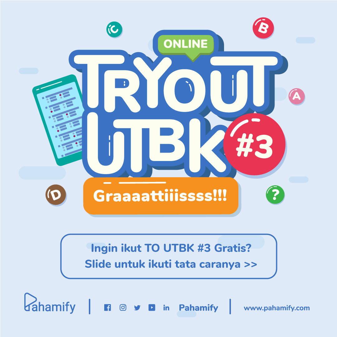Pahamify Kejarbarengpahamify Auf Twitter Gratis Tryout Online Utbk Pahamify Ke 3 1 Follow Twitter Pahamify Retweet Like Tweet Ini Reply Dengan Hashtag Utbkuy Mention 5 Temen 2 Download Pahamify Tryout Utbk Pilih Peminatan Daftar Sekarang Pilih