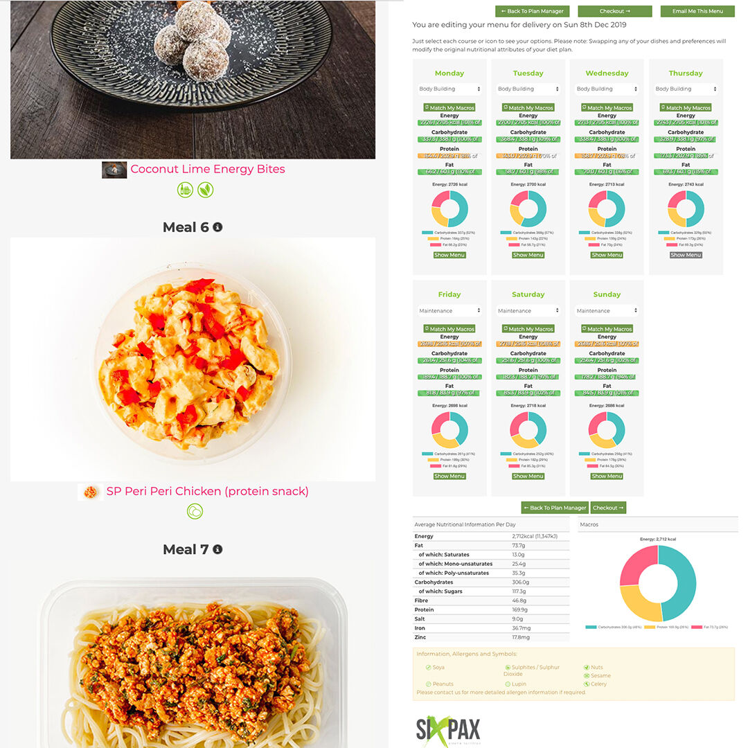 SixPaxMyFood's tweet photo. Easy macros, great food. Our new ordering system makes it super easy for you to select foods based around your daily macro requirements. It even updates the percentage of macros when doing meal swaps! 💪
#sixpax #physique #fitness #bodybuilding #gym #mensphysiqueuk #eatclean https://t.co/P5jm0qCEqy
