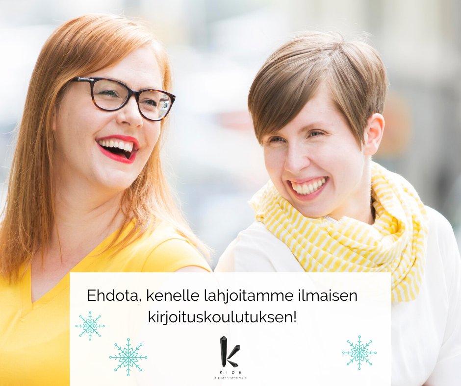 Etsimme lahjoituksen kohdetta! Ehdota meille yhdistystä tai järjestöä, joka kaipaisi koulutusta bloggaamiseen tai lukijalähtöisten tekstien kirjoittamiseen. Vedämme ilmaisen koulutuksen sille, jolla on parhaat perustelut.
#kirjoituskoulutus #blogi #lahjoitus