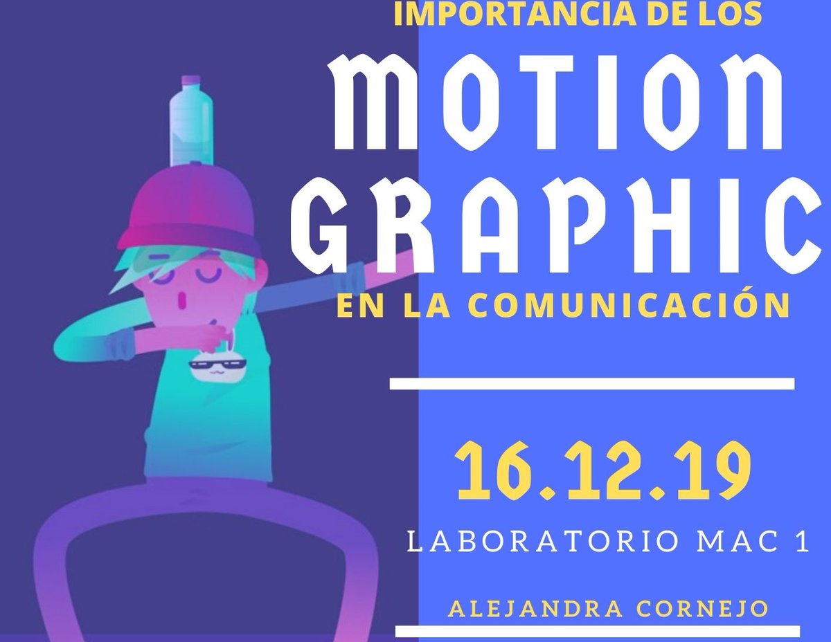 LabProCom's tweet photo. Hoy A las 17:30 hrs. en el Laboratorio Mac 1 el taller sobre Motion Graphic 
¡No os lo perdáis!

#multimep #design #FCom https://t.co/73qyQOYeUK