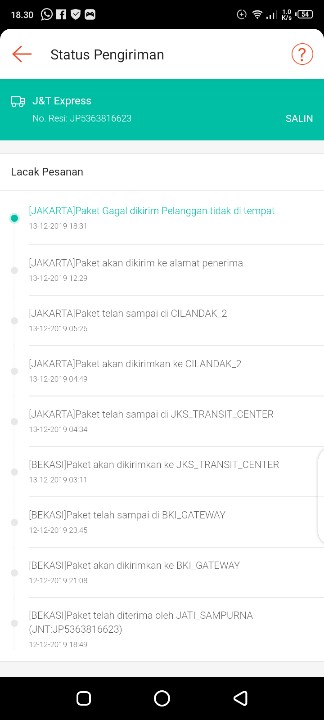 adiaponk's tweet photo. Malam @jntexpressid paket saya laporan pengiriman gagal karena tdk ada di tmp. Sedangkan paket yg lain sudah saya terima,
Kurir smpat TLP ke saya tp tdk keangkat karena saya dijln, mohon tanggapannya segera, kapan dikirim? https://t.co/pe37JSP6Bu