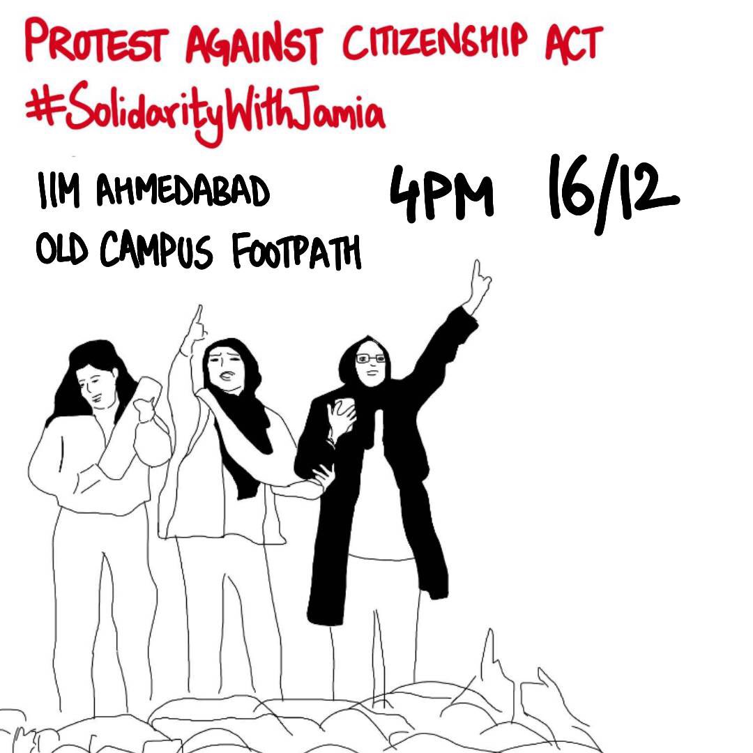 swatimeraki's tweet photo. #AhmedabadProtests in #SolidarityWithJamia #SolidarityWithAMU #SolidarityWithBengal #SolidarityWithAssam 
#SolidarityWithGuwahati 

#CABProtests #StopViolence @DelhiPolice #NoToNRC #NoToCAB #NoMoreBJP https://t.co/4HoqHDWHte