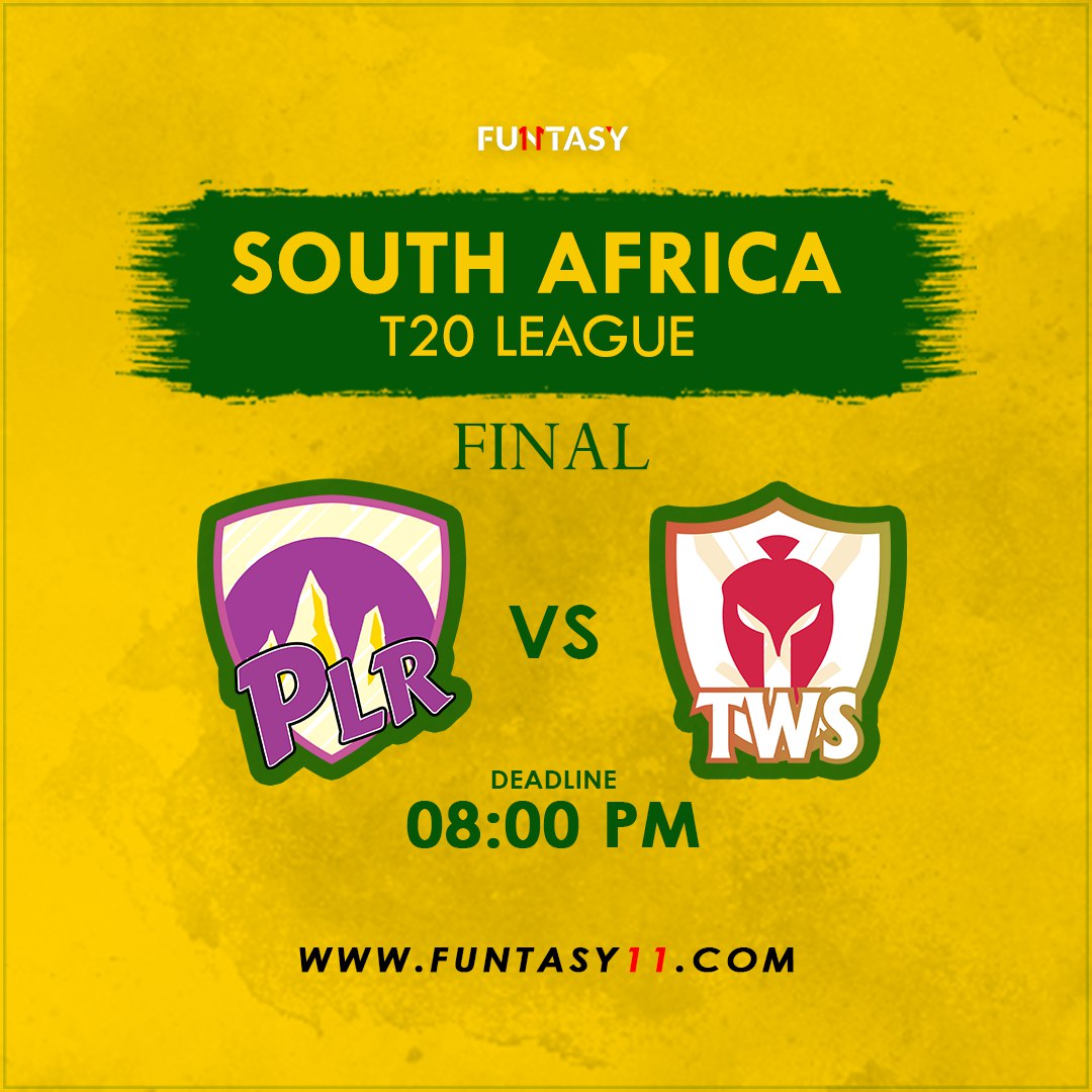 funtasy11's tweet photo. Rocks take on Spartans in the finals of the South Africa T20 League.

Don't forget to make your Fantasy Teams on Funtasy11 and win real cash

Deadline at 8PM

#Funtasy11 #FantasyCricket #MzansiSuperLeague #PaarlRocks #Spartans https://t.co/X1lk8zqSLU