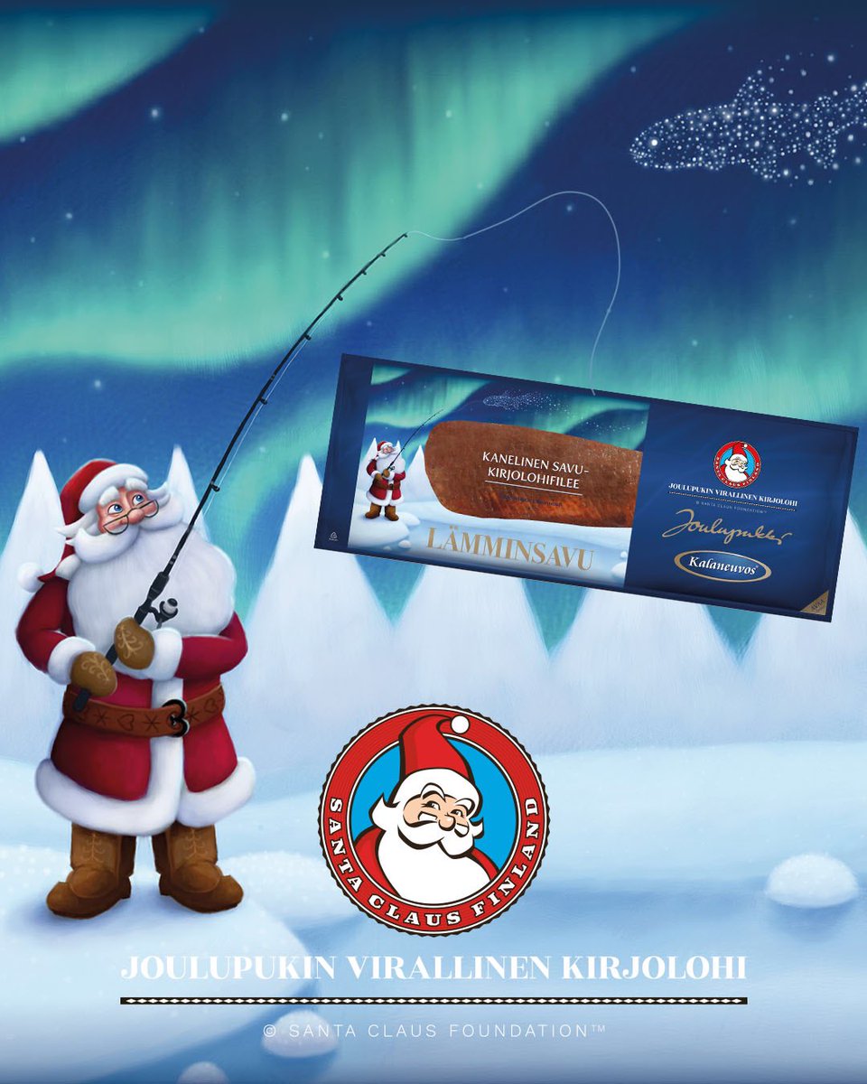 Tuttu lämminsavukirjolohifilee on saanut joulusesongin ajaksi pehmeän pyöreänmakuisen kaneli- sen kuorrutteen. Kanelinen savukirjolohifilee on Joulupukille mieleinen jouluisen makuinen uutuus herkkusuille. #kalaneuvos #finnishsanta #joulupukkisäätiö #virallinenkala