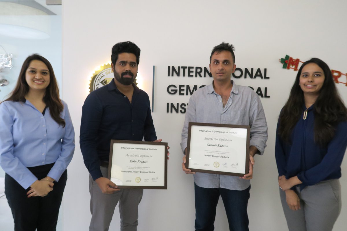 igiworldwide's tweet photo. Congratulations to our #JewelryDesignGraduate &amp; #ProfessionalJewelryDesignMatrix students on successfully completing the course - #Mumbai Batch Nov 2019.

#IGI #JewelryDesign #ProfessionalJewelryDesign #Gemology #Students #Education #Courses #IGIIndia https://t.co/nILoNhhpPY