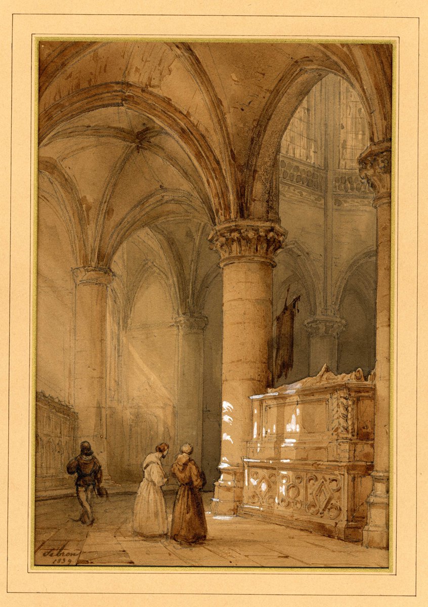 MuseeBry's tweet photo. Hippolyte #Sebron (1801-1879), élève et assistant de #Daguerre au #Diorama de Paris, fait son entrée dans les collections de la Ville de #BrysurMarne avec ces deux beaux dessins signés et datés de 1839. https://t.co/l8HYGCwB2H