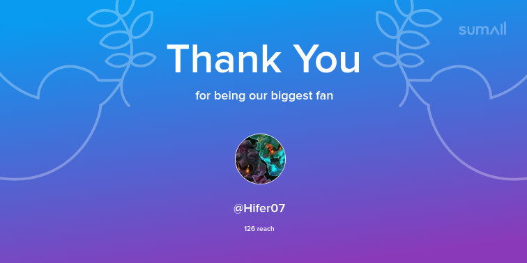 Our biggest fans this week: Hifer07. Thank you! via sumall.com/thankyou?utm_s…