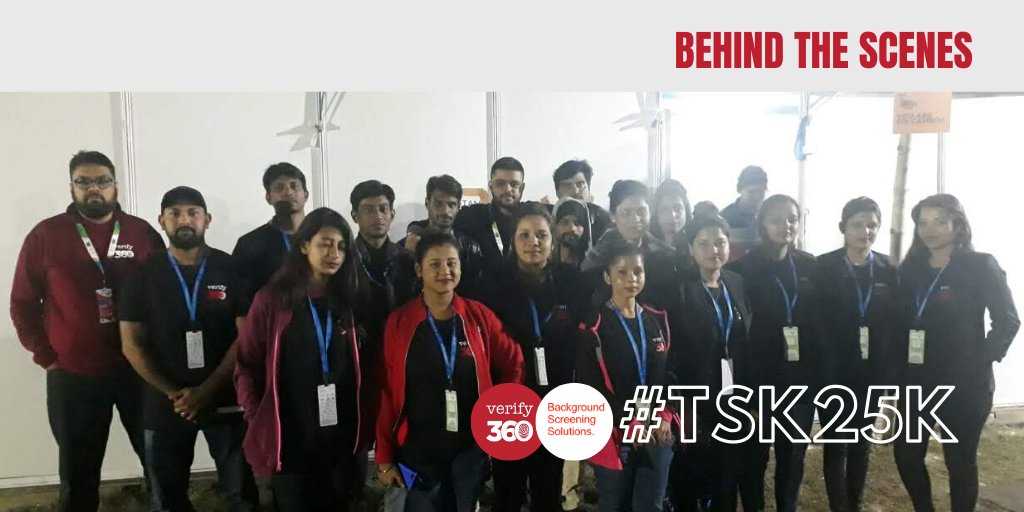 Verify360's tweet photo. Behind the scenes at #Kolkata for the #TSK25K.

#verify360 #v4verify360 #WeTryHarder #BackgroundChecks #ExperienceFreedom #BackgroundScreening #BackgroundCheck #IdentityFraud #IdentityProtection #investigations #verify #IdentityVerification #FeelTheSpirit https://t.co/E5apvylU6C