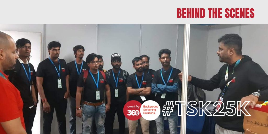 Verify360's tweet photo. Behind the scenes at #Kolkata for the #TSK25K.

#verify360 #v4verify360 #WeTryHarder #BackgroundChecks #ExperienceFreedom #BackgroundScreening #BackgroundCheck #IdentityFraud #IdentityProtection #investigations #verify #IdentityVerification #FeelTheSpirit https://t.co/E5apvylU6C
