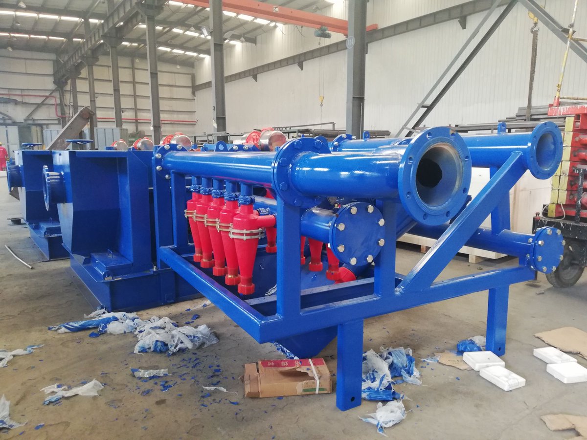 KOSUN_Robin's tweet photo. KOSUN MD210 mud cleaner is the second and third stages solids control equipment in the drilling fluid solids control system and further separates fine sand and other impurities in the mud treated by shale shaker, facilitating mud to enter the fourth stage separation equipment. https://t.co/lOvBTUrCfi