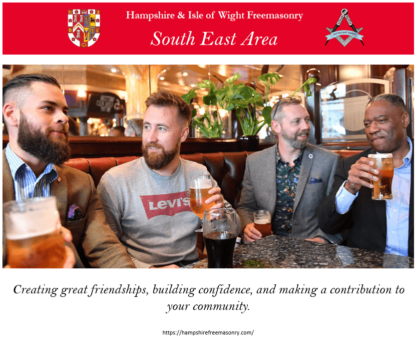 HantsMasonSE's tweet photo. Curious about or interested in Freemasonry?
@HantsMasonSE is hosting a Dine a Friend night from 6:30pm on Tuesday 31st March @ Cosham Masonic Hall.

Come along to meet and chat with existing masons in a relaxed atmosphere to learn about the world's oldest fraternity.
⬇️ https://t.co/x3yfVUFzbl