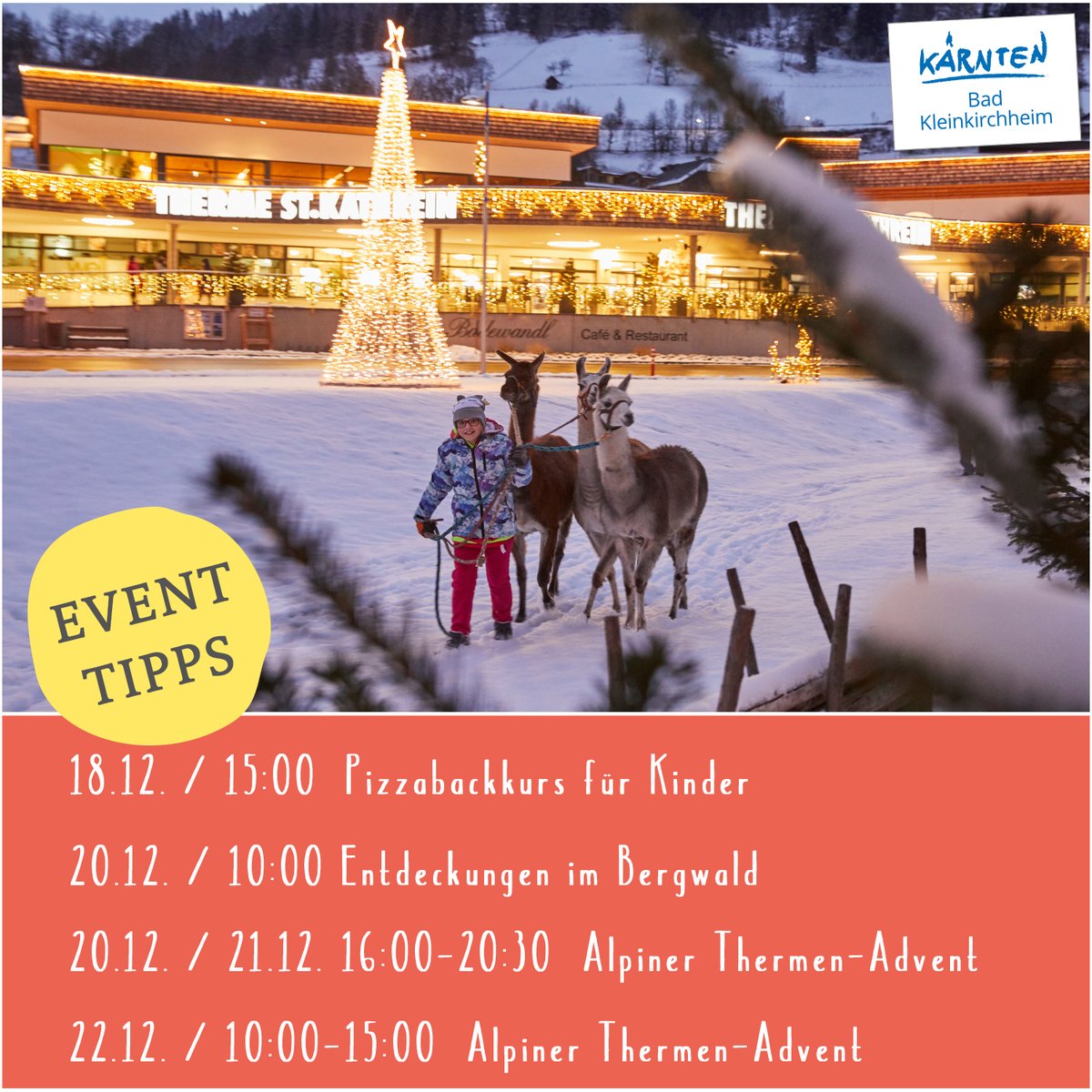 ✨ Unsere EVENT TIPPS für die kommende Woche in der Region #BadKleinkirchheim. Alle weiteren Veranstaltungen findet ihr hier: ➡️➡️ bit.ly/EventsBKK