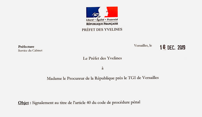 #Article40
Les propos tenus par Mme A. Cerighelli sur son compte twitter le 13 décembre dernier mettent en cause les valeurs  républicaines, notamment l'idée de fraternité. Ils tombent aussi sous les coup de la loi. Je les ai signalés au Procureur de la République de Versailles.