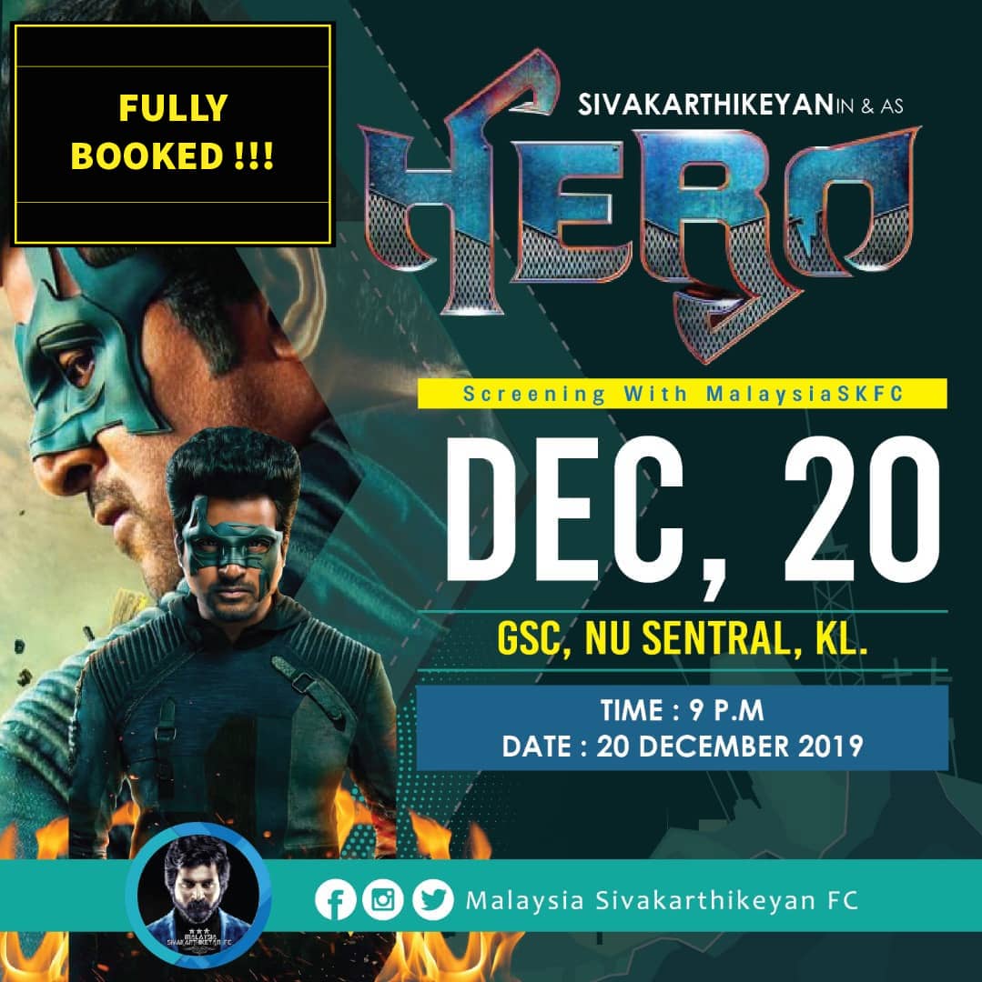 MalaysiaSKFC_'s tweet photo. #Prince @Siva_Karthikeyan 's #HERO screening with all Sivakarthikeyan fans & Malaysia SKFC - Our GSC KL, LFS JB and LFS Ipoh fan shows are FULLY BOOKED - the celebration begins 😍😍😍😍😍
#HEROwithMalaysiaSKFC #HEROIn4Days
#HEROfromDec20
@kjr_studios @Psmithran @AllIndiaSKFC https://t.co/tHdDKKsvVu