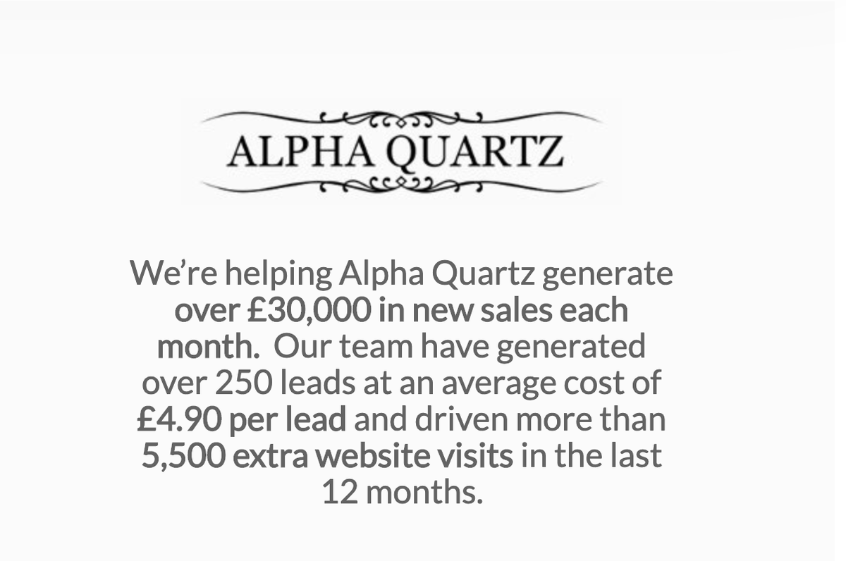 RTD_Group's tweet photo. Are you wanting to increase sales like Alpha Quartz in 2020? Call the team today on 01244 747 572 for a free consultation and digital audit. 

#KBB #KitchenWorktops #AlphaQuartz #Resultsthroughdigital https://t.co/5Pjl86FbgW