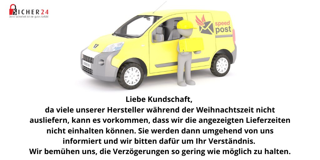 Wir wünschen dennoch eine schöne Weihnachtszeit und hoffen auf euer Verständnis. #Lieferverzögerung #Weihnachtszeit #Onlineshop #SICHER24 #Sorry