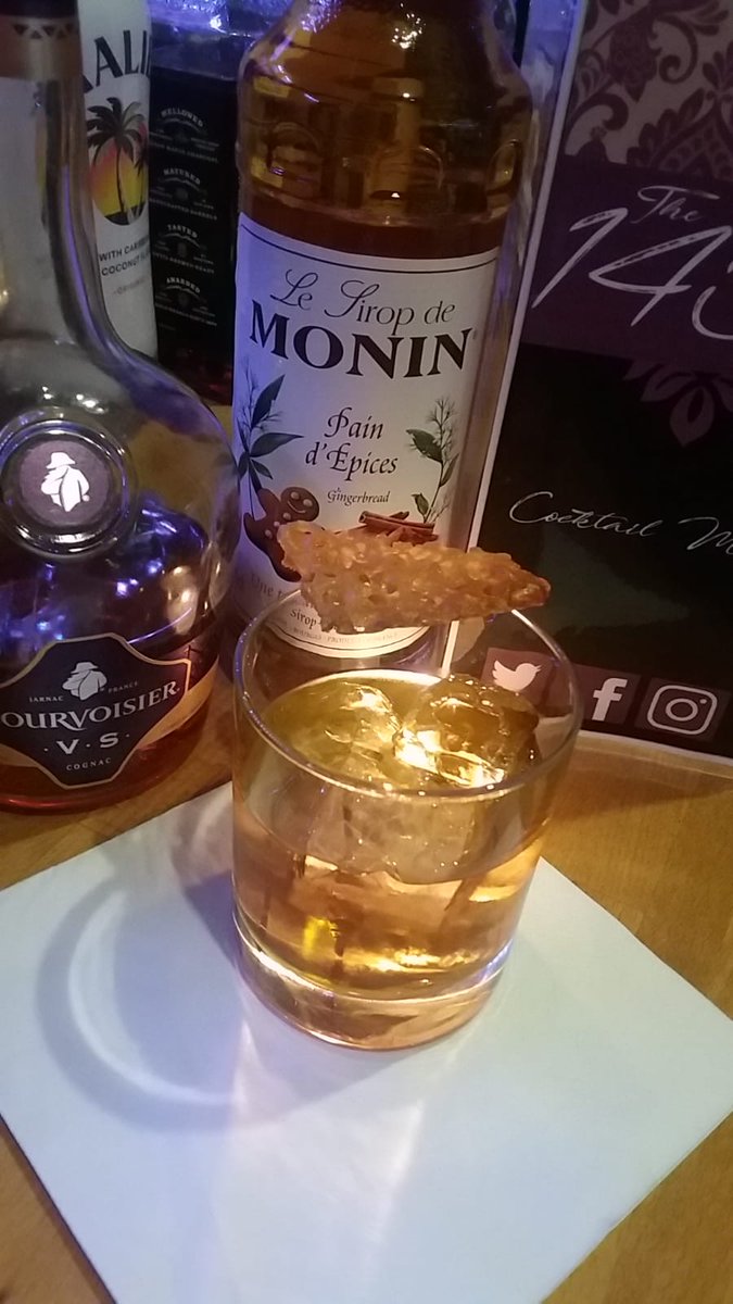 We've were whipping up lots of Brandy Snap's this weekend from our Specials Board! Probably helps that they are served with a home made brandy snap!! <a href="/CourvoisierUK/">Courvoisier UK</a> #1439lounge #brandysnaps #craftcocktails #dram #gingerbread