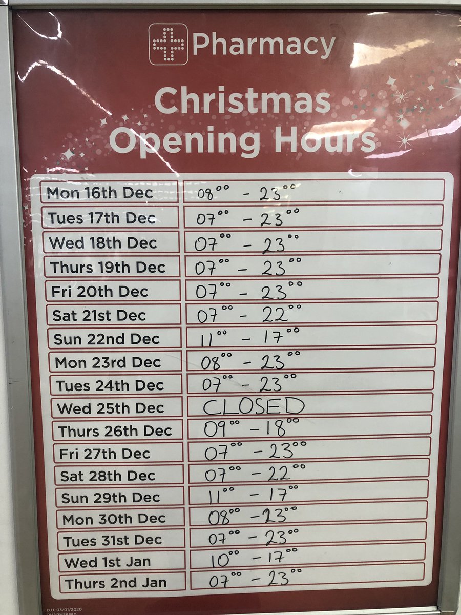 Our store and pharmacy opening hours over Christmas.... please share @NewsShopper @CharltonCSE7 @CharltonBuzz @MisterGreenwich @Royal_Greenwich @Plmstd @WoolwichPigeon @ccra_se7 @MyWoolwich