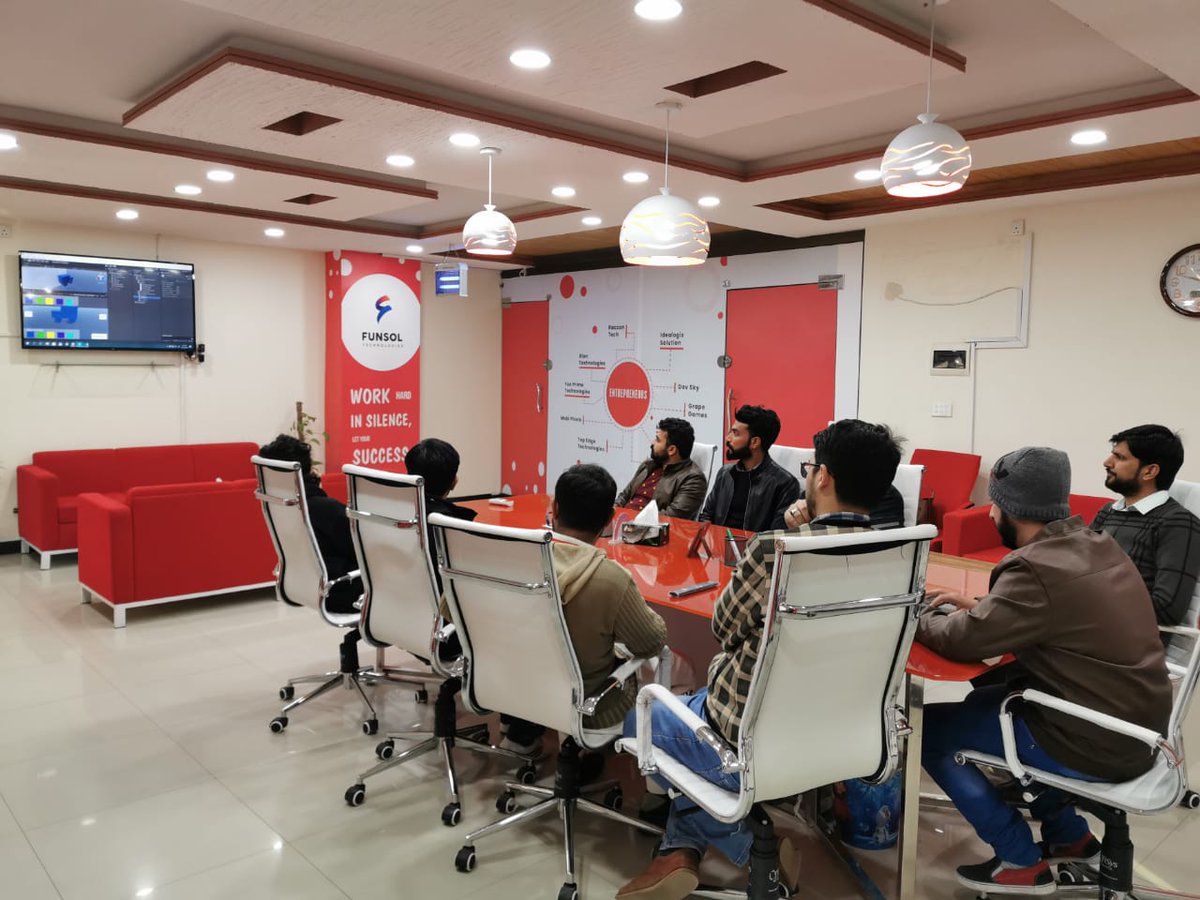 9dTechnologies's tweet photo. Weekly Training & Development Session is in progress. Today Session is about the Scriptable Objects in Unity 3D. Unity 3D Developer Muhammad Ibrahim presents the topic from 9D Technologies Games Dept.
#weeklysession #gamesindustry #traininginstitute #learning2019 #9dtechnologies https://t.co/6t8kPALX59