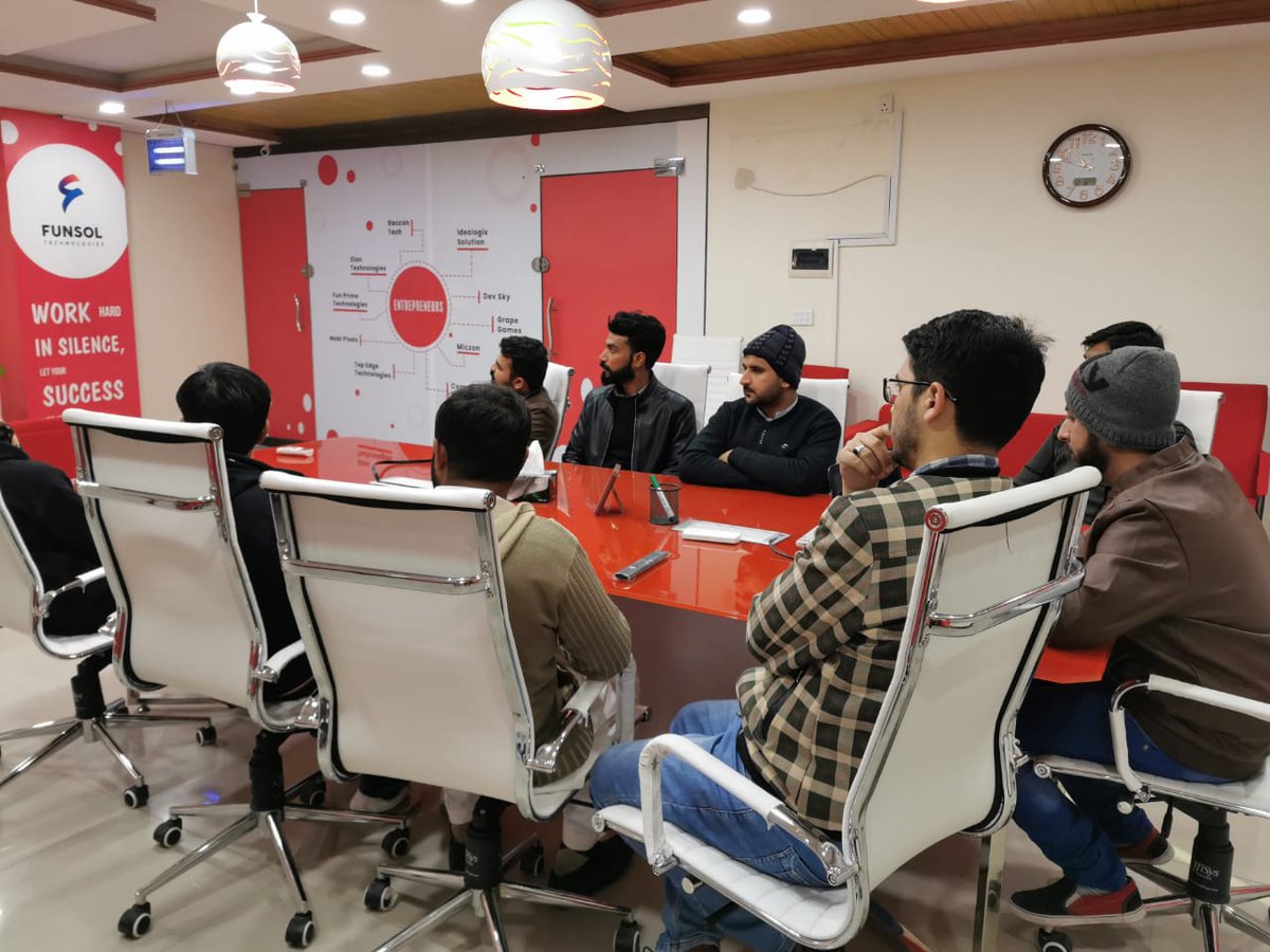 9dTechnologies's tweet photo. Weekly Training & Development Session is in progress. Today Session is about the Scriptable Objects in Unity 3D. Unity 3D Developer Muhammad Ibrahim presents the topic from 9D Technologies Games Dept.
#weeklysession #gamesindustry #traininginstitute #learning2019 #9dtechnologies https://t.co/6t8kPALX59