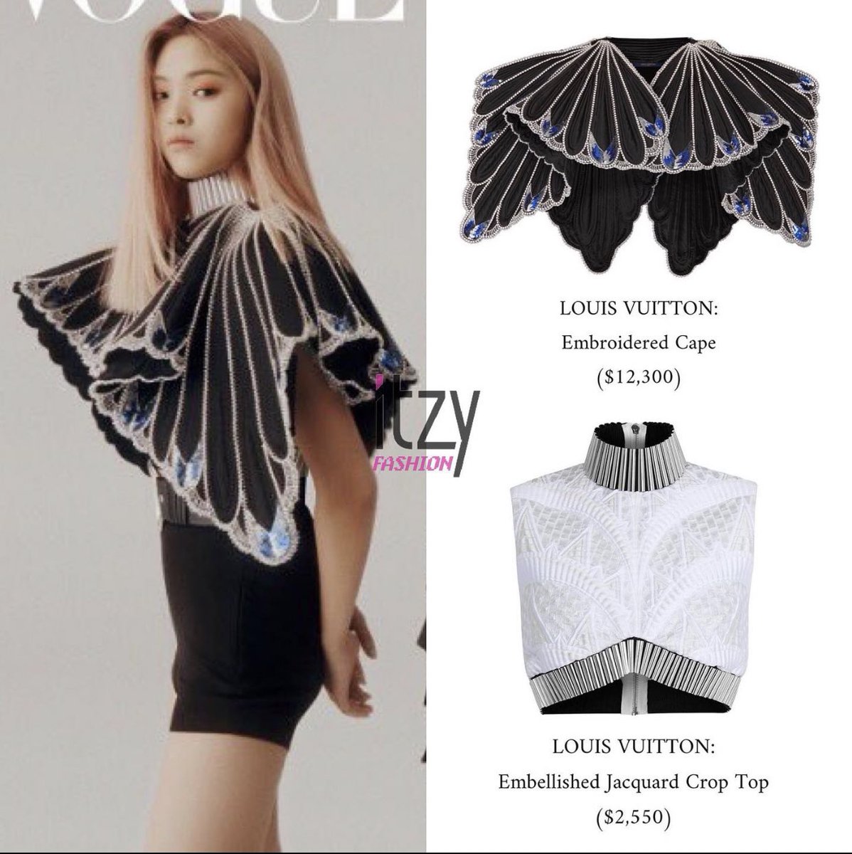 Twice's Fashion en Instagram: “TZUYU HARPER'S BAZAAR KOREA LOUIS VUITTON-  Button Up Denim Dress ($2,150) & Vanity PM …