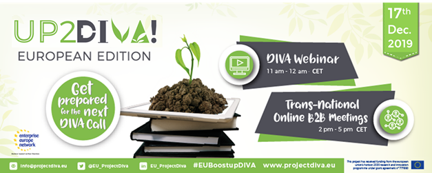 EU_ProjectDIVA's tweet photo. ✅Get prepared for the 2nd #EUProject DIVA open call for projects. Don't miss the chance to join our #UP2DIVA event (EU Edition) organised 100% online tomorrow

11:00 @EU_ProjectDIVA Webinar
https://t.co/UCB0gmpFCY

14:00 Trans-national Online B2B Meetings
https://t.co/PXYqWj6is7 https://t.co/njpqbiYU5y