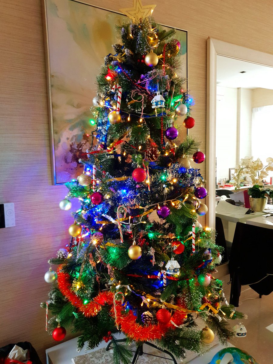 Got us a tree for our first christmas in the singapore sunshine.....!!