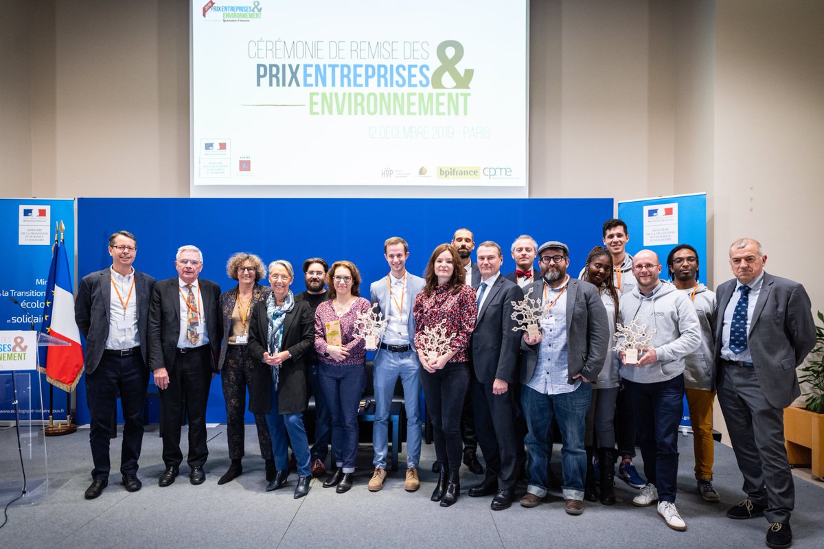 👏Bravo aux 4 lauréats #PEE2019 !
<a href="/DEFIEcologique/">DEFI-Ecologique</a>
<a href="/CraftnSound/">Craft 'n Sound</a> 
<a href="/apifilm/">Apifilm</a> 
<a href="/Ombreafr/">Ombrea</a>

Encore merci à tous les participants qui ont permis de faire à cette 32e édition des Prix une véritable réussite !
@Min_Ecologie <a href="/ademe/">ADEME</a> <a href="/Bpifrance/">Bpifrance</a> <a href="/CPMEnationale/">CPME</a> <a href="/Actuenviro/">Actu Environnement</a> <a href="/HalteOP/">HOP - Halte à l'obsolescence programmée</a>