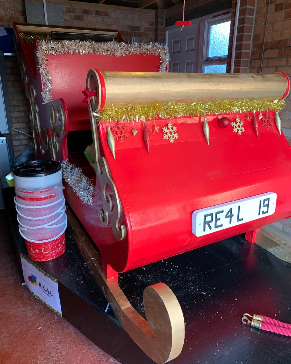 When the business community gets together - great things happen! This Santa Sleigh raised over £1,330 for the local community via <a href="/isourcer/">i-Sourcer Social Media</a> 
We donated materials from our manufacturing facilities in #Mansfield and the young people <a href="/EducationReal/">R.E.A.L. Education</a> built it! #localcommunity